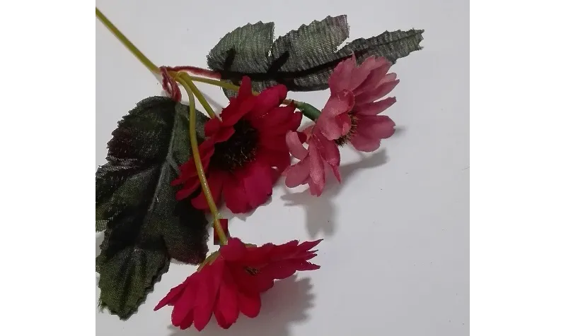 Ramilete Margaritas 4 a 5cms diámetro granate / Complementos de Pelo