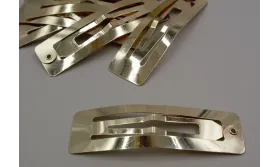 Horquilla Clip Rectangular  63*18mm Dorada / Complementos de Pelo