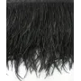 Fleco 1 mt de Pluma Avestruz negro / Cuentas y Plumas