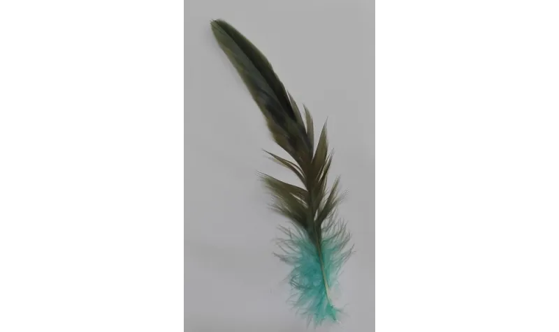 Pluma Aturquesada 100-130mm / Cuentas y Plumas
