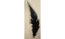 Pluma teñida Negra 100-130mm / Cuentas y Plumas