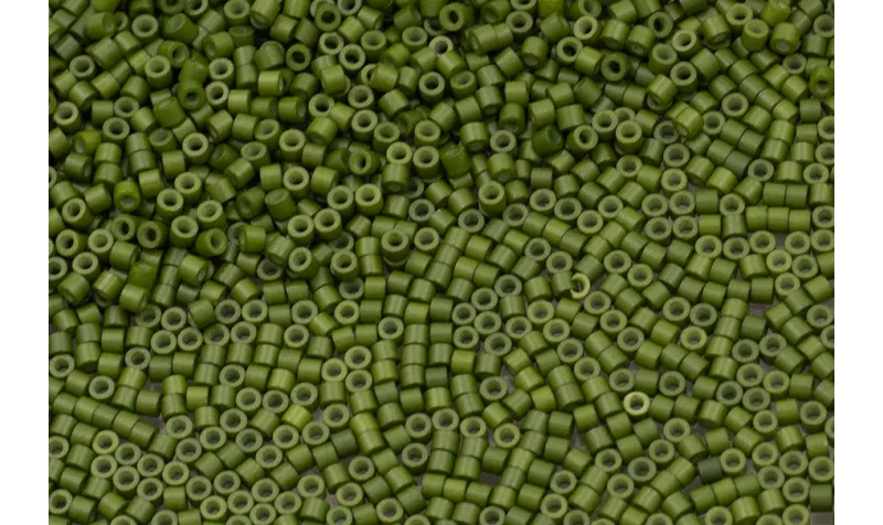 10 gramos de Abalorio cristal 2mm Microtubo Kaki / Abalorio pulseras y Collares