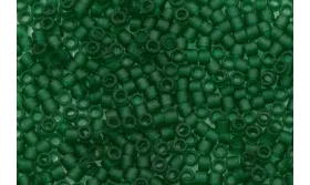 Bolsa de 8grs Delica 11/0 Matted Transp Dk.Green / Delicas de 