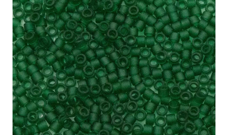 Bolsa de 8grs Delica 11/0 Matted Transp Dk.Green / Delicas de 