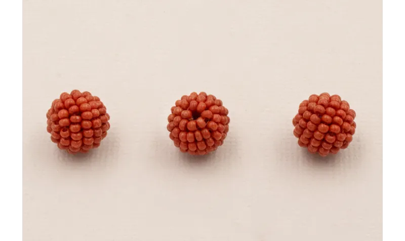 Bola abalorio 11mm Coral / Abalorio pulseras y Collares