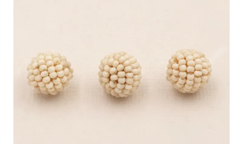 Bola abalorio 11mm Crema