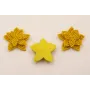 Flor Montada de 40mm diametro Amarillo Mostzaza / Abalorio pulseras y Collares