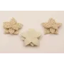 Flor Montada de 40mm diametro Crema / Abalorio pulseras y Collares