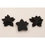 Flor Montada de 40mm diametro Negro / Abalorio pulseras y Collares
