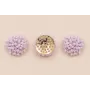 Disco de 20mm con abalorio engarzado Lila / Abalorio pulseras y Collares