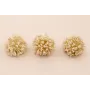Bola Abalorio de 40mm color crudo y  Crema / Abalorio pulseras y Collares