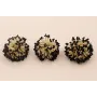 Bola Abalorio de 40mm color crudo y  Negro / Abalorio pulseras y Collares