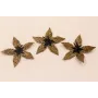 Flor Microtubos de 50mm Bronce y Negro / Abalorio pulseras y Collares