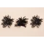 Pompon Abalorio 40mm Negro y Bronce / Abalorio pulseras y Collares