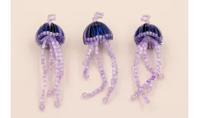 Medusa de Abalorios 50*15mm Morado y lila / Abalorio pulseras y Collares