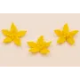 Flor Microtubos de 30mm Amarillo / Abalorio pulseras y Collares