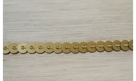 Tira de lentejuelas de 4mm Marrón Metalizado / Cuentas y Lentejuelas