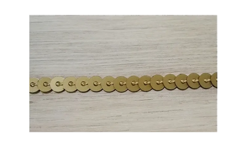 Tira de lentejuelas de 4mm Marrón Metalizado / Cuentas y Lentejuelas