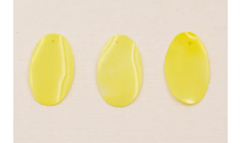 Lentejuela Ovalo 26*16mm Amarillo / Cuentas y Lentejuelas