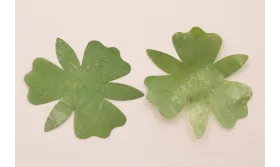 Flor de 80mm Verde traslucido rugoso / Cuentas y Lentejuelas