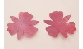 Flor de 80mm Rosa traslucido rugoso / Cuentas y Lentejuelas