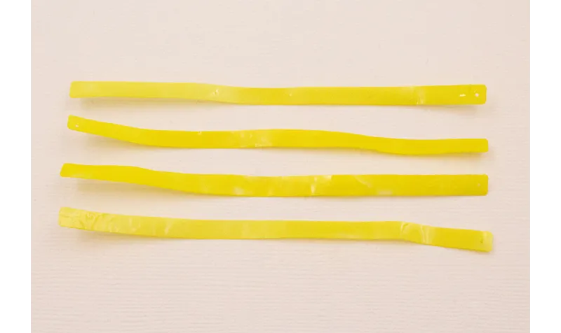 Listón de 100*4mm Amatillo Opaco Rugoso / Cuentas y Lentejuelas