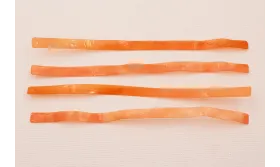 Listón de 100*4mm Naranja Opaco Rugoso / Cuentas y Lentejuelas