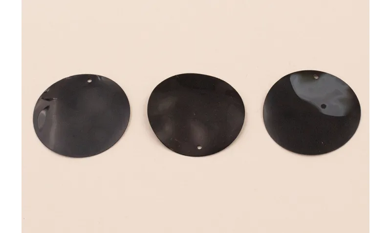 Disco de 25mm Negro Borroso / Cuentas y Lentejuelas