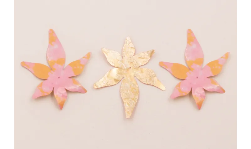 Flor Fugaz de 67*50mm Oro y Rosa