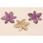Flor 6 pétalos 55mm diámetro Morado y Metal / Cuentas y Lentejuelas