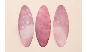 Lentejuela Ovalo 80*26 Malva transp con Textura / Cuentas y Lentejuelas