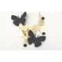 Collar chapas oro mate y mariposas negras