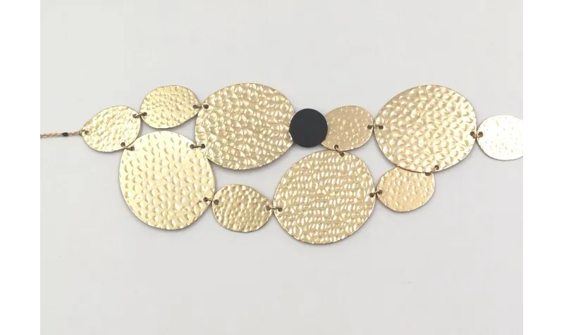 Collar chapas oro mate