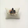 Pulsera rigida corales rosas,blanco y flor negra