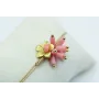 Pulsera nudo serpiente en color oro palido con cor