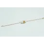 Pulsera con cadena oro mate y bola esmaltada blanc