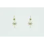 Pendientes colgante rayo de sol 3-3,2mm con perla