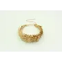 Pulsera rigida de escamas en oro mate y cadena oro