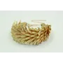Pulsera rigida de escamas en oro mate y cadena oro