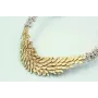 Collar rigido de escamas rematado con cadena de ab