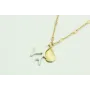 Solitario cadena de eslabon pequeño en oro matey c
