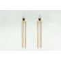 Pendientes perno caracola 24x10mm con cadena oro m