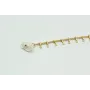 Pulsera sencilla de cadena con colgantes y perla a