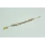 Pulsera perlas amorfas con colgante de chapa recta