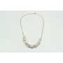 Collar delantera con perlas amorfas y cadenas de e