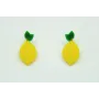Pendientes con forma de limón en metacrilato amari