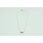Solitario barco en latón y cadena de eslabón peque