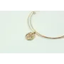 Pulsera de acero inoxidable con nudo corredizo y c