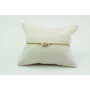 Pulsera de macrame en color oro palido y ojo turco