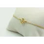 Pulsera de macrame en color oro palido y ancla dor